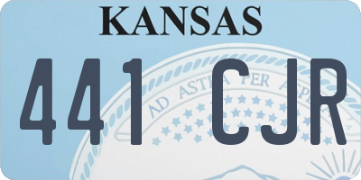 KS license plate 441CJR