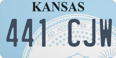 KS license plate 441CJW