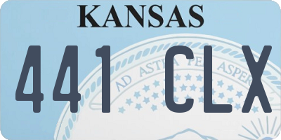 KS license plate 441CLX