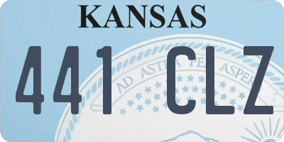 KS license plate 441CLZ