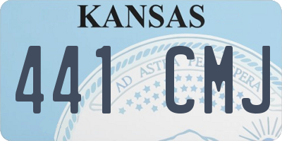 KS license plate 441CMJ
