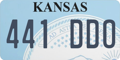 KS license plate 441DDO