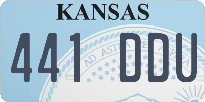 KS license plate 441DDU