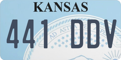 KS license plate 441DDV