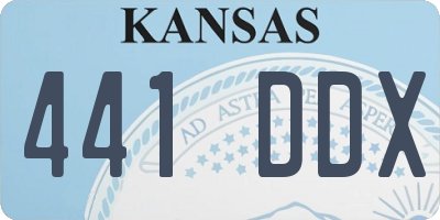 KS license plate 441DDX