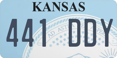 KS license plate 441DDY