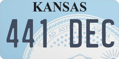KS license plate 441DEC