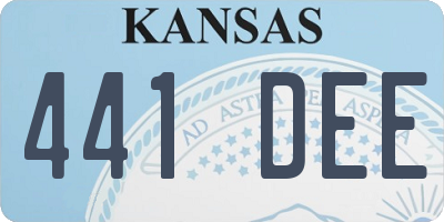 KS license plate 441DEE