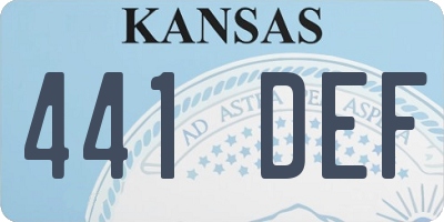 KS license plate 441DEF