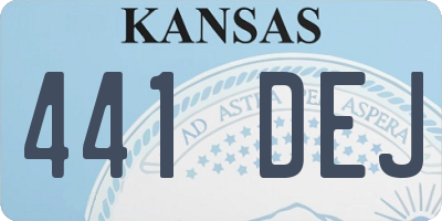 KS license plate 441DEJ