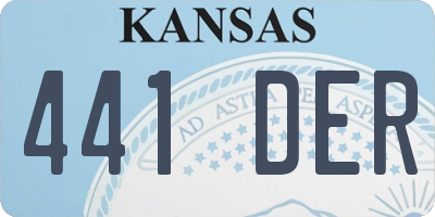 KS license plate 441DER