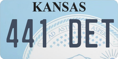KS license plate 441DET