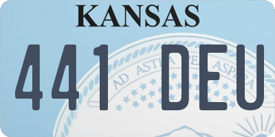 KS license plate 441DEU