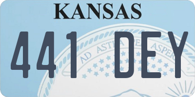 KS license plate 441DEY