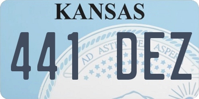 KS license plate 441DEZ