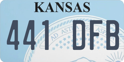 KS license plate 441DFB
