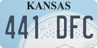KS license plate 441DFC