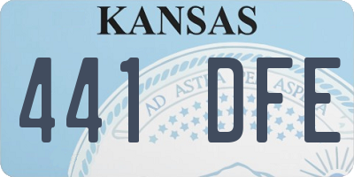 KS license plate 441DFE
