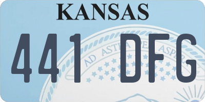 KS license plate 441DFG