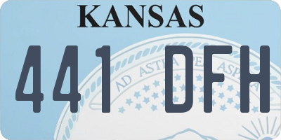 KS license plate 441DFH