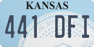 KS license plate 441DFI