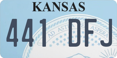 KS license plate 441DFJ