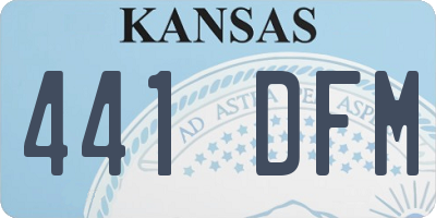 KS license plate 441DFM