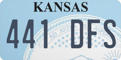 KS license plate 441DFS