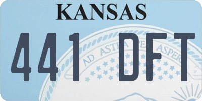 KS license plate 441DFT