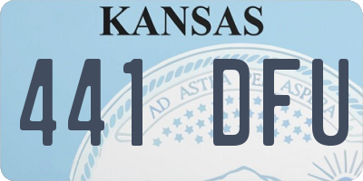 KS license plate 441DFU