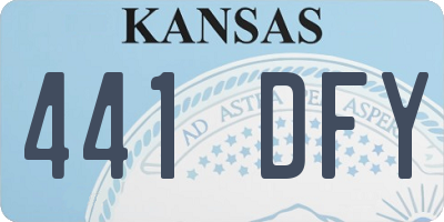 KS license plate 441DFY