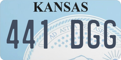 KS license plate 441DGG