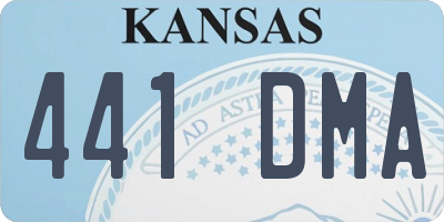 KS license plate 441DMA