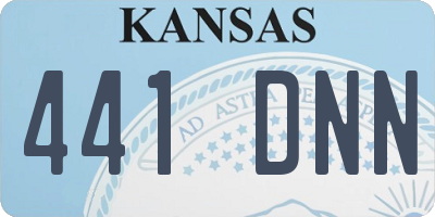 KS license plate 441DNN