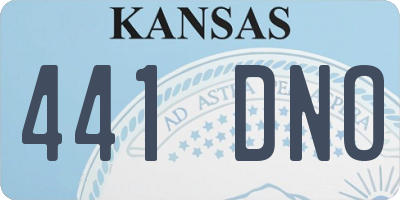 KS license plate 441DNO