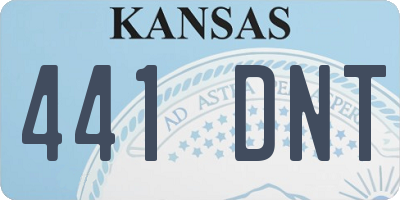 KS license plate 441DNT