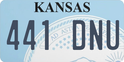 KS license plate 441DNU