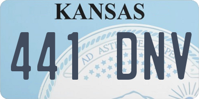 KS license plate 441DNV