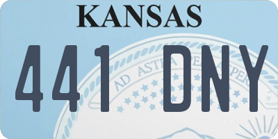 KS license plate 441DNY