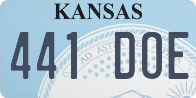 KS license plate 441DOE