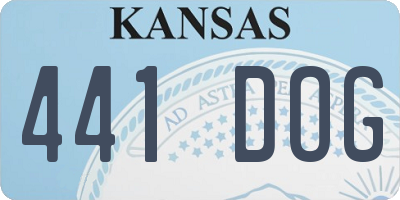 KS license plate 441DOG