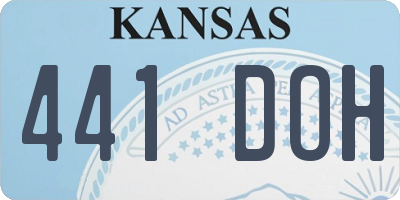 KS license plate 441DOH