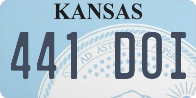 KS license plate 441DOI