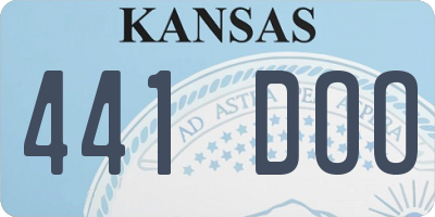 KS license plate 441DOO
