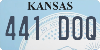 KS license plate 441DOQ