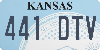 KS license plate 441DTV