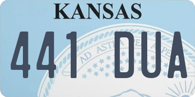 KS license plate 441DUA