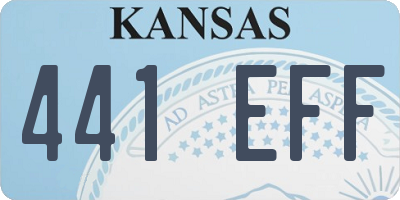 KS license plate 441EFF