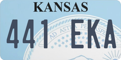 KS license plate 441EKA