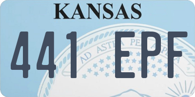 KS license plate 441EPF